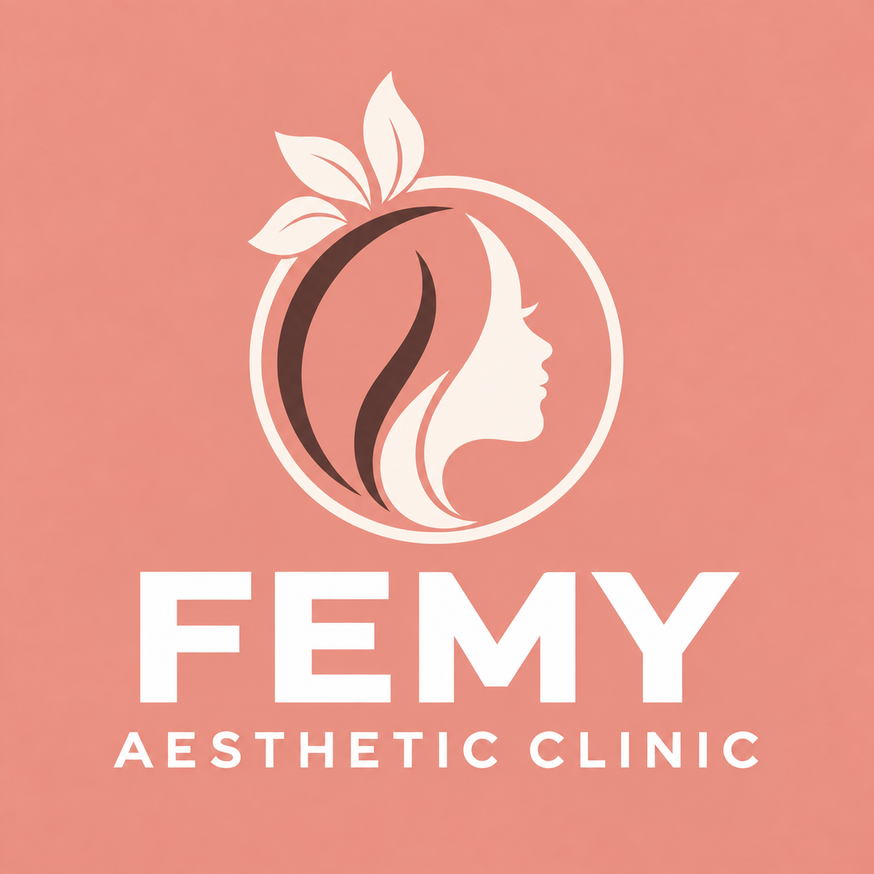 FEMY approved coral peach logo